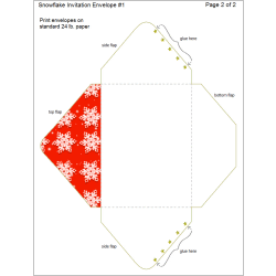 Snowflake Invitation #1 Envelope