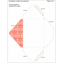 Snowflake Invitation #2 Envelope