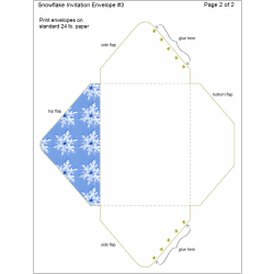 Snowflake Invitation #3 Envelope