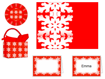 Snowflake Party Place Setting #1